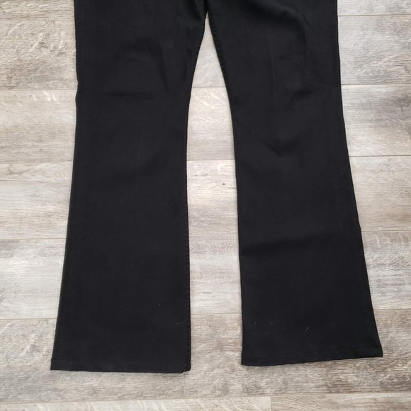 Y2k Hudson Black Curvy Flare Flap Pocket Low Rise Jeans 32 Bootcut - Picture 5 of 10